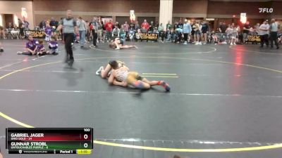 100 lbs Round 3 (4 Team) - Gabriel Jager, Ohio Gold vs Gunnar Strobl, Untouchables Purple