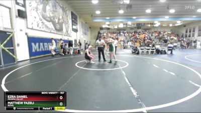 157 lbs Champ. Round 1 - Matthew Fazeli, Royal vs Ezra Daniel, Paloma Valley