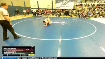 157 lbs Quarterfinal - Lucio Morgan, University Of Wisconsin-Whitewater vs Nolan Hertel, University Of Wisconsin-La Crosse