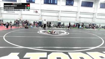B-40 lbs Semifinal - Hannah Gregula, PA vs Kairo Martin, OH