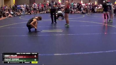 120/130 Semifinal - Paizley Romine, Hurricane Wrestling Academy vs Abbey Miller, Hurricane Wrestling Academy