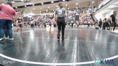 80 lbs Rr Rnd 3 - Ryker Strader, Fort Gibson Youth Wrestling vs Breea Florez, HURRICANE WRESTLING ACADEMY