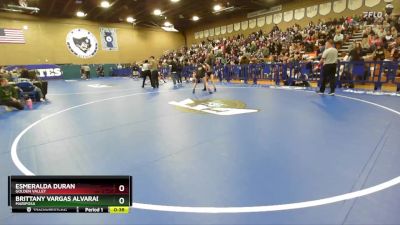 110 lbs Cons. Round 2 - Esmeralda Duran, Golden Valley vs Brittany Vargas Alvarado, Mariposa