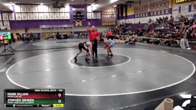 150 lbs Quarterfinal - Mark Killian, Mogollon WC vs Stephen Semken, Manu Wrestling Academy