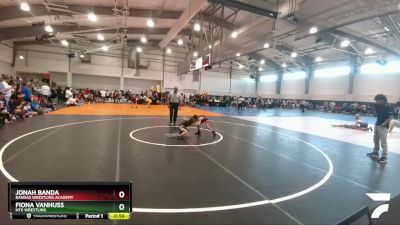 52 lbs Cons. Round 3 - Fiona VanHuss, NTX Wrestling vs Jonah Banda, Bandas Wrestling Academy