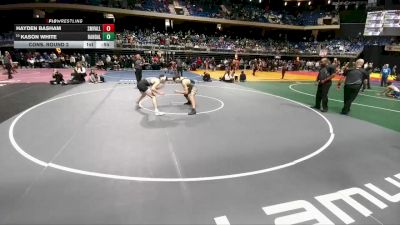 5A 144 lbs Cons. Round 2 - Kason White, Canyon Randall vs Hayden Basham, Comal Smithson Valley