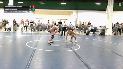 136 lbs Consi Of 8 #2 - Grayson Hostetter, PA vs Emmitt Myers, WV