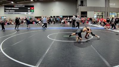 90 lbs Champ. Round 1 - Ben Wirtz, Carroll vs Tyler Johnson, Lakin Wrestling Club