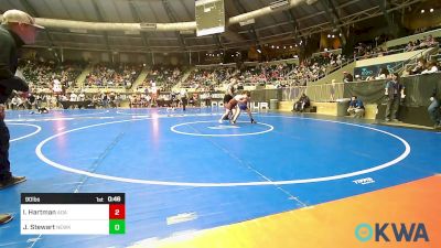 90 lbs Consi Of 8 #1 - Isaac Hartman, Ada Youth Wrestling vs Jaxson Stewart, Newkirk Takedown Club