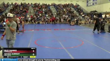 59-64 lbs Semifinal - Natana Albright, Iron Eagles vs Riley Ramirez, Pounders WC