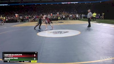 D4-285 lbs Cons. Round 1 - Sawyer Blaszczyk, Charlevoix HS vs Brandon Pass, Ithaca HS