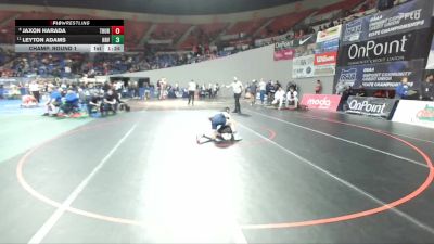 5A Boys 138 lbs Champ. Round 1 - Jaxon Harada, Thurston Boys vs Leyton Adams, Hood River Valley Boys