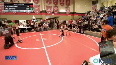 40 lbs Consi Of 4 - Ryker Needham, Coweta Tiger Wrestling vs Axel Swopes, Newkirk Takedown Club