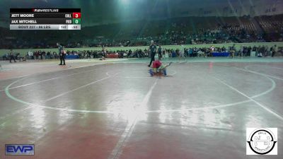 96 lbs Consi Of 8 #2 - Jett Moore, Collinsville Junior High vs Jax Mitchell, Piedmont