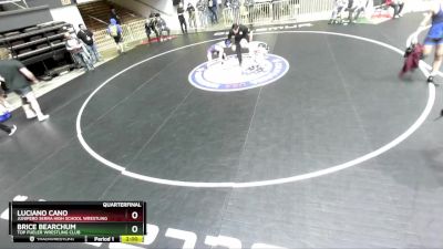 106 lbs Quarterfinal - Brice Bearchum, Top Fueler Wrestling Club vs Luciano Cano, Junipero Serra High School Wrestling