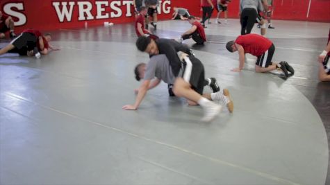 Nic Aguilar And Malcolm Robinson Working On Mat Returns