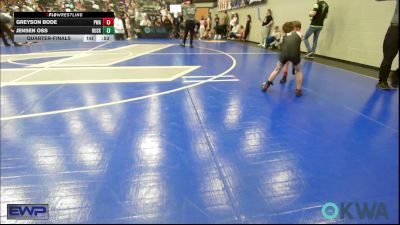 49 lbs Quarterfinal - Greyson Bode, Perry Wrestling Academy vs Jensen Oss, Husky WC