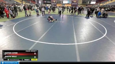 63 lbs Champ. Round 1 - Jaxton Coyer, MI vs Jaxsyn Walk, IA