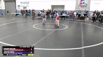 90 lbs Round 1 - Naomi Keller, Soldotna Whalers Wrestling Club vs Bryndi Beck, Valdez Youth Wrestling Club Inc.