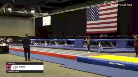 Anya Brooks - Tumbling, NSB - 2021 USA Gymnastics Championships