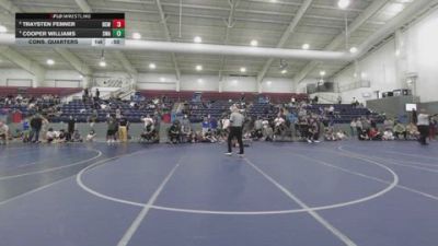 120 lbs Cons. Quarters - Traysten Fenner, Davis Club Wrestling vs Cooper Williams, Sanderson Wrestling Academy