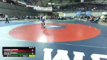 1 lbs Quarterfinal - Bryce Waddell, Goldendale vs Carson Borden, Willapa Valley