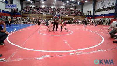 80 lbs Rr Rnd 4 - Emerson Rollings, Tulsa Blue T Panthers vs Jewels McClendon, Viking Wrestling Club