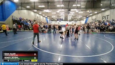 120 lbs Cons. Round 4 - Isaac Allen, American Fork Jr High vs Rowdy Roybal, Cougars Wrestling Club
