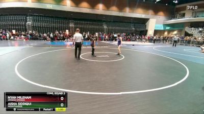 115 lbs Cons. Round 3 - Nyah Mileham, Spanish Springs vs Aisha Siddiqui, Mountainside