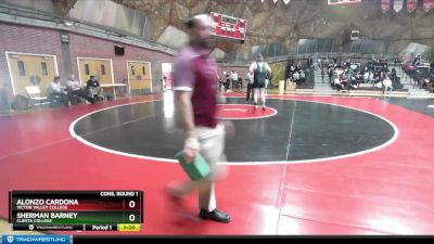 285 lbs Cons. Round 1 - Alonzo Cardona, Victor Valley College vs Sherman Barney, Cuesta College