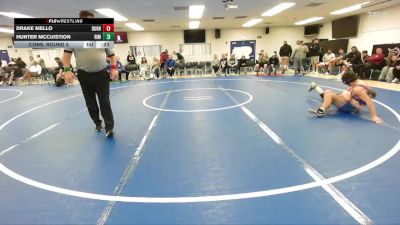 144 lbs Cons. Round 5 - Hunter McCuistion, Rim Of The World vs Drake Mello, Durham