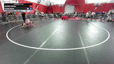 100 lbs Champ. Round 2 - Jaxsen Vestal vs Eldon Roth, Weigh In Club