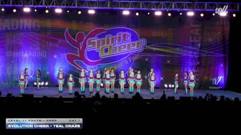 Evolution Cheer Teal - Craze [2026 L1.1 Youth - PREP Day 1] 2026 Spirit Cheer Grand Nationals