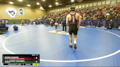 138 lbs Champ. Round 2 - Ayden Barker, North Bakersfield High School vs Alejandro Navarro, Valencia