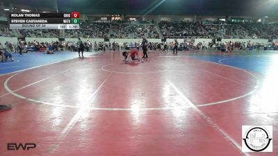 140 lbs Round Of 64 - Nolan Thomas, Crossings Christian School vs Steven Castaneda, Watonga Youth Wrestling
