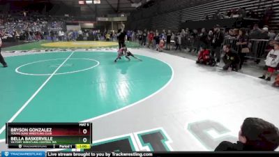 36-38 lbs Quarterfinal - Bella Baskerville, Victory Wrestling-Central WA vs Bryson Gonzalez, Young Suns Wrestling Club