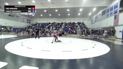 124 lbs Semifinal - Haley Narahara, Menlo College vs Mia Shepard, University Nevada Las Vegas