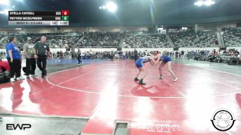 113 lbs 5th Place - Stella Caygill, Bixby JH Girls vs Peyton MCELFRESH, Noble Takedown Club