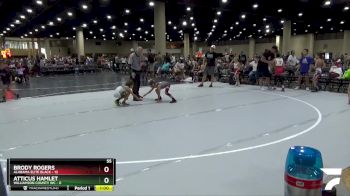 55 lbs Semis & 3rd Wb (16 Team) - Atticus Hamlet, Williamson County WC vs Brody Rogers, Alabama Elite Black