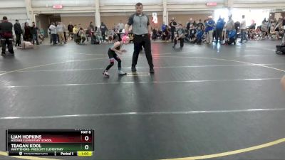 49 lbs Round 5 - Liam Hopkins, Hoover Elementary School vs Teagan Kool, Whittemore- Prescott Elementary