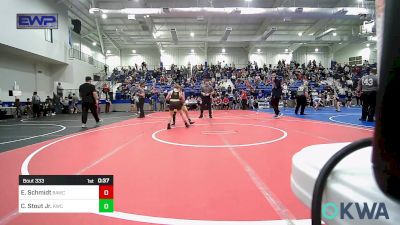 100 lbs Consi Of 8 #2 - Elliott Schmidt, Broken Arrow Wrestling Club vs Clinton Stout Jr., Keystone Kids Wrestling Club