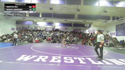 Girls 142 lbs Semifinal - Mariah Anderson, Las Plumas Girls vs Nereyda Bill, Chico Girls