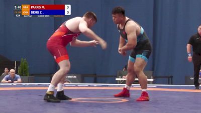 125 kg Semi Final - Mason Parris, USA vs Zhiwei Deng, CHN