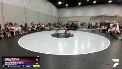 92 lbs Round 3 (6 Team) - Alexa Thomas, Wisconsin vs Brooklyn Lafrenz, North Dakota