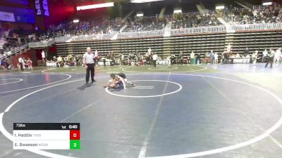 73 lbs Consi Of 8 #1 - Isaac Haddix, Thermopolis WC vs Ethan Swanson, Mountain Grapplers WC