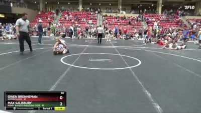 90 lbs Round 3 (6 Team) - Max Salisbury, Honey Badger Wrestling Club vs Owen Brenneman, SlyFox Silver