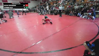 64-67 lbs Round 3 - Cyprien Ally, Poway Elite vs Kayan Eskandari, So Cal Hammers