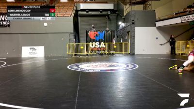 Junior Boys - 150 lbs Champ. Round 3 - Gabriel Lemos, Temecula Valley High School Wrestling vs Eshi Linkhoboev