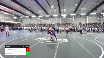 285 lbs Semifinal - Aaron Jordan, Alamosa vs Jayvin John, Kirtland Broncos