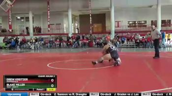 165 lbs Champ. Round 2 - Blake Miller, West Liberty vs Drew Kreitzer, Indianapolis